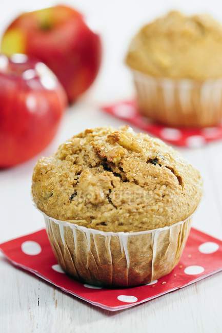 Bran muffins with apple — Stock Photo