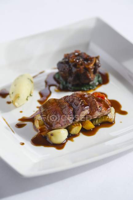 Lamb fillet and ossobuco — Stock Photo
