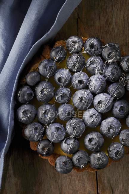 Baked Blueberry tartlette — Stock Photo