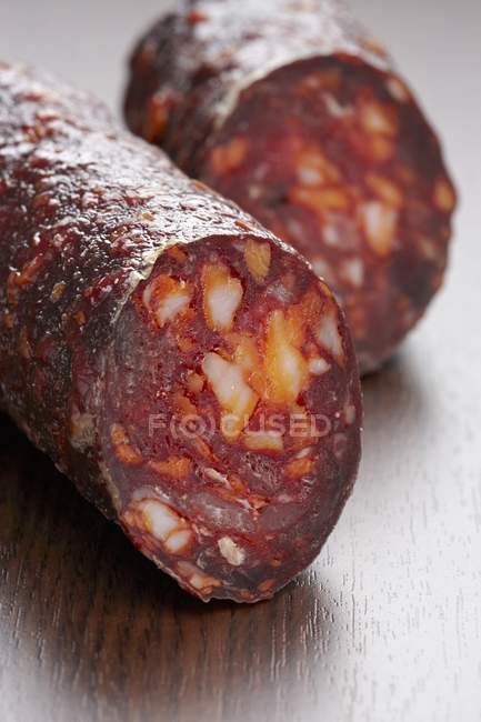 Italian salami in cut — Stock Photo