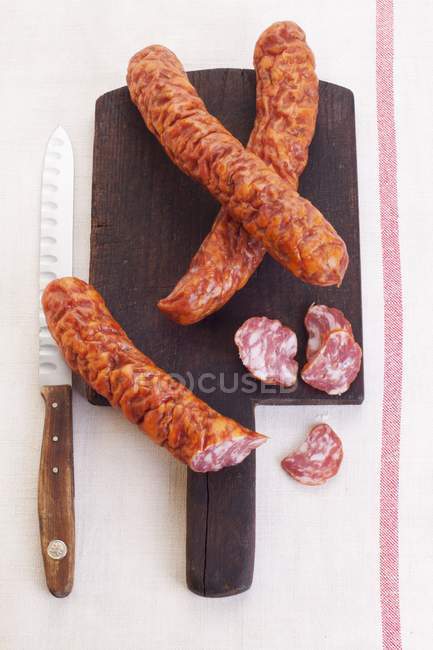Salsicce polacche secche — Foto stock