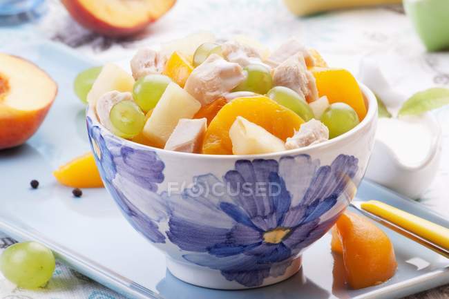 Chicken salad with grapes — Stock Photo
