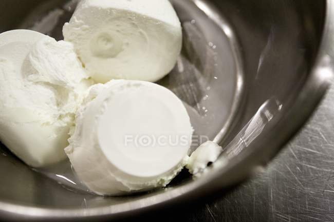 Mascarpone scoops in a bowl — Stock Photo