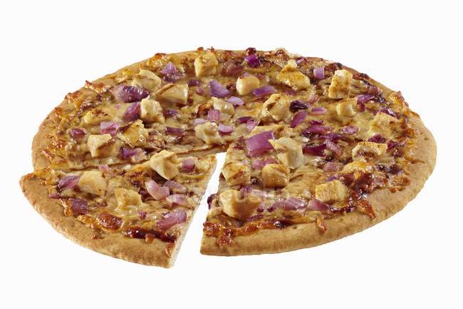 Pizza de frango grelhado — Fotografia de Stock