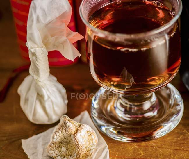 Glass of mulled wine — Stock Photo