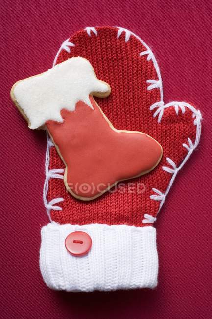 Christmas Boot biscuit — Stock Photo
