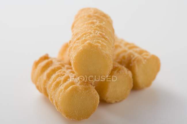 Stacked potato croquettes — Stock Photo