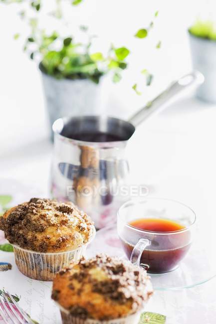 Muffins mit Crumble-Belag — Stockfoto