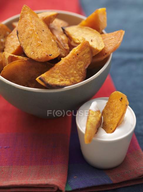 Cunei di patate dolci al forno — Foto stock