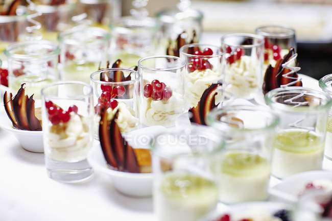 Various creamy desserts — Stock Photo