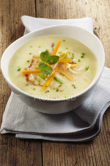 Potato soup with carrots — Stock Photo