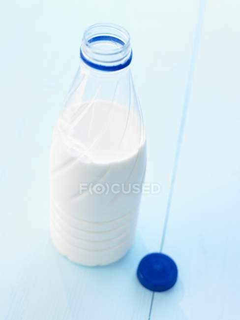 Plastic Bottle of milk — Stock Photo