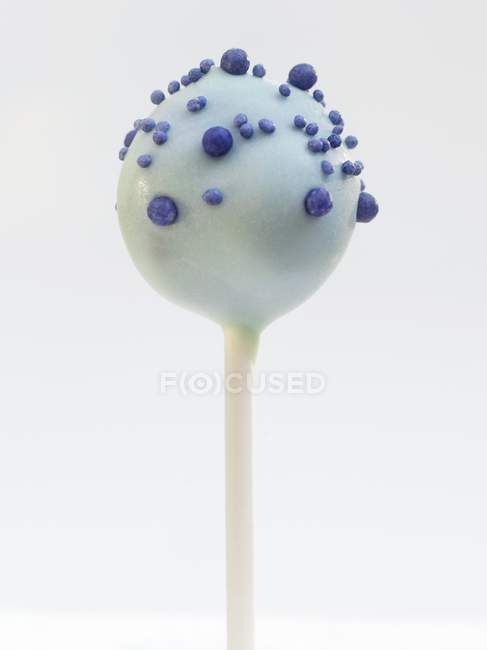 Торт поп с голубой глазурью — стоковое фото