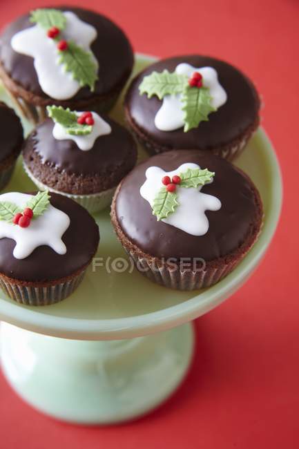 Pastelitos de Navidad de chocolate - foto de stock