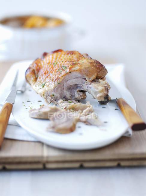 Roast turkey with cider — Stock Photo