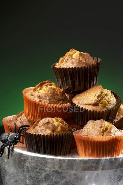 Muffins décorés pour Halloween — Photo de stock