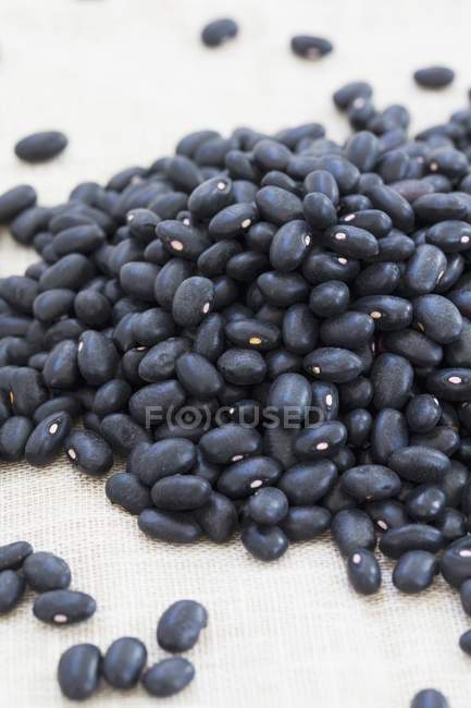 Haricots noirs crus — Photo de stock
