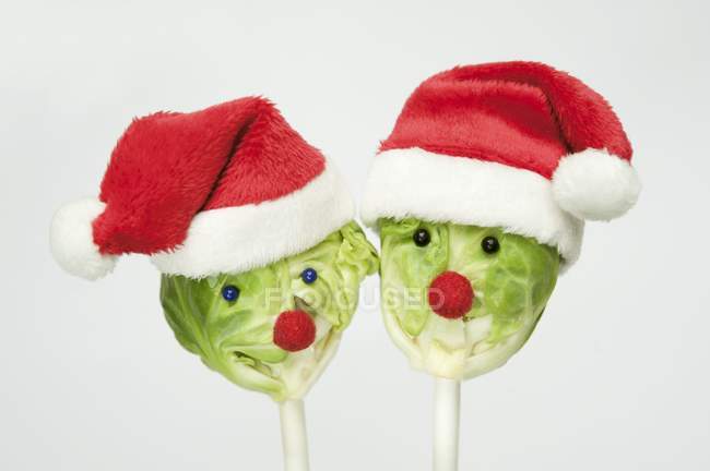 Two Brussels sprouts — Stock Photo