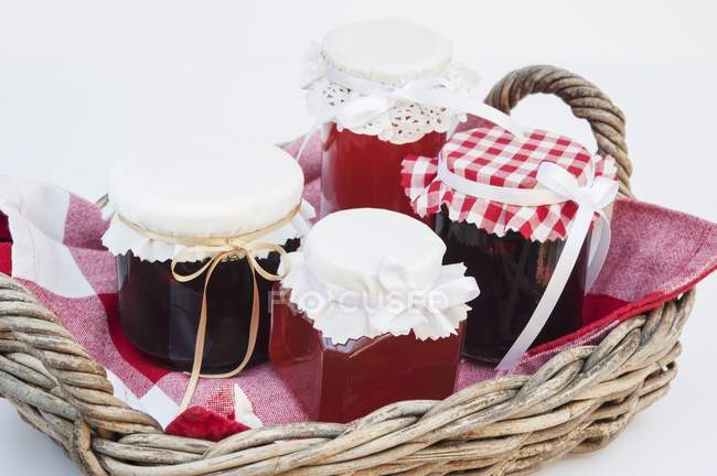 Damson jam and jelly — Stock Photo