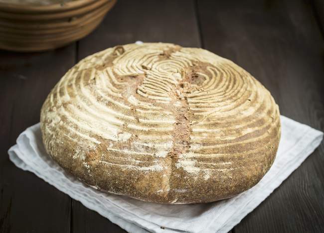 Freshly baked homemade loaf — Stock Photo