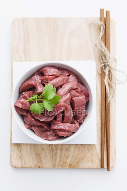 Chopped raw Leg of lamb — Stock Photo