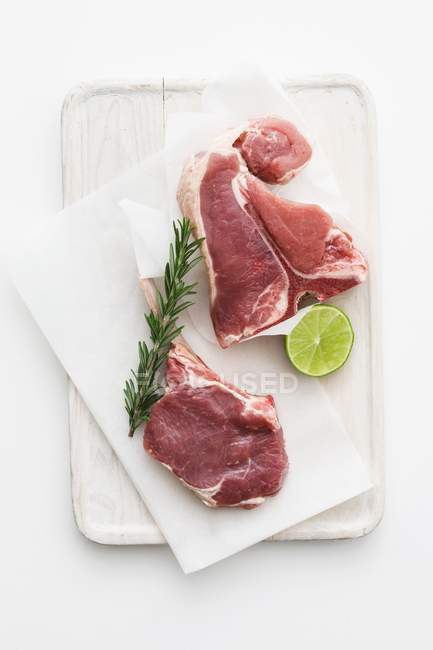 Fresh veal chops — Stock Photo