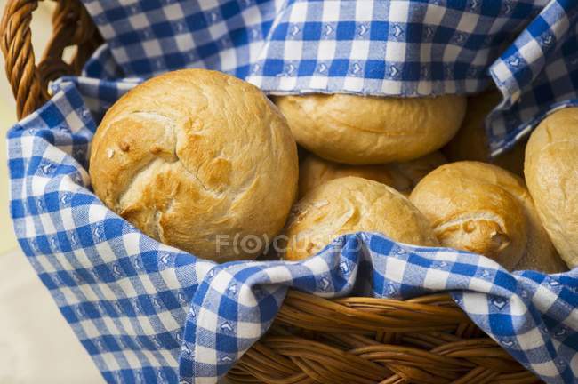 Basket of bread rolls — Stock Photo