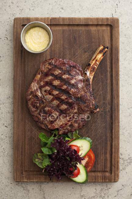 Grilled beef chop — Stock Photo