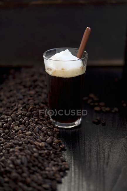 Glass of Irish coffee — Stock Photo
