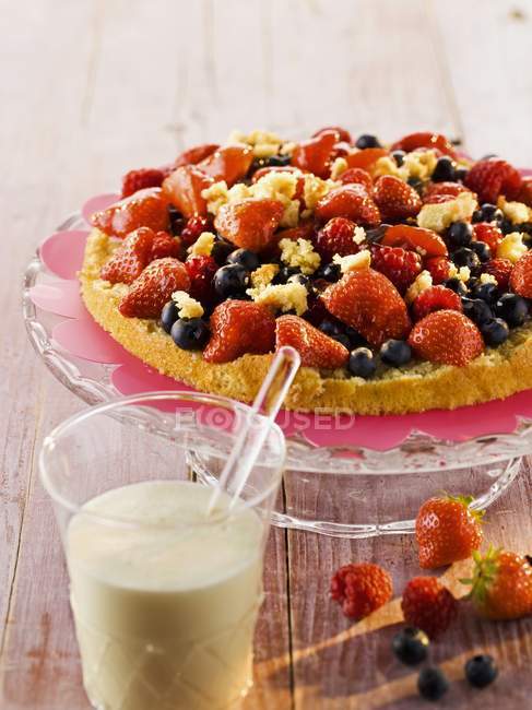 Homemade berry tart — Stock Photo