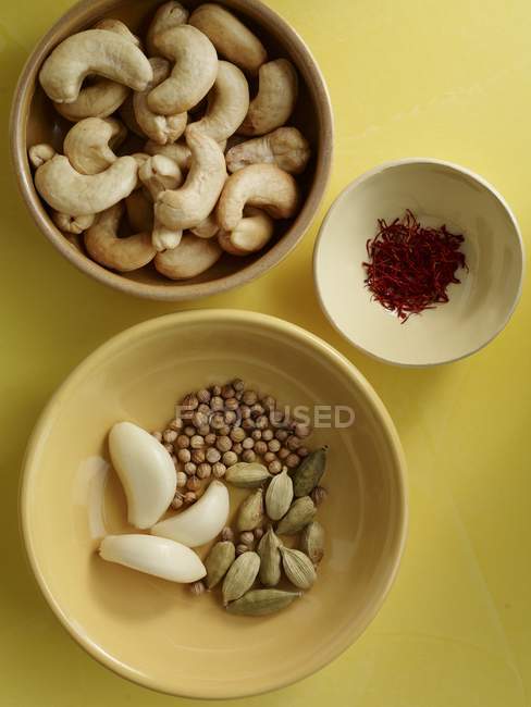 Anacardi con aglio — Foto stock