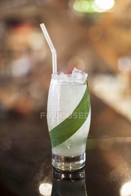 Banana cocktail with gin — Stock Photo