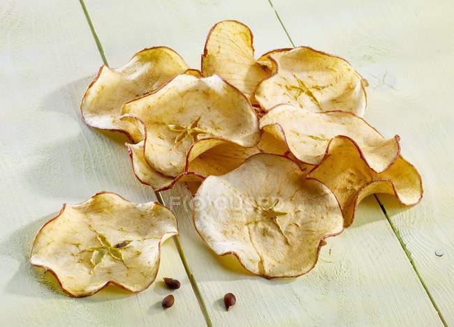 Fette di mela essiccate — Foto stock