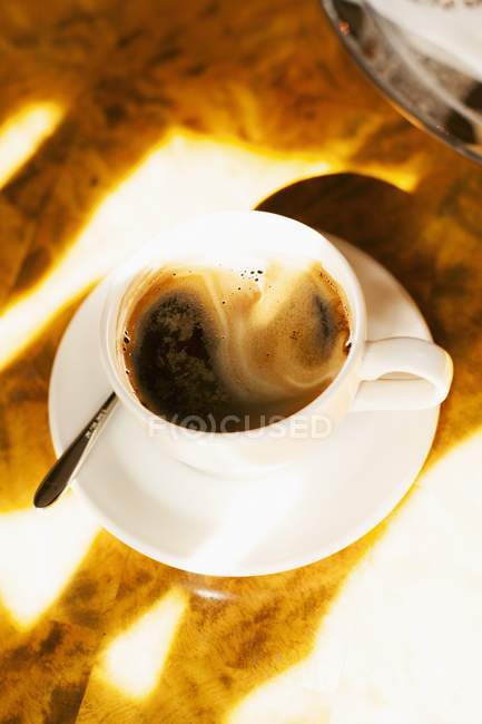 Cup of black coffee — Stock Photo
