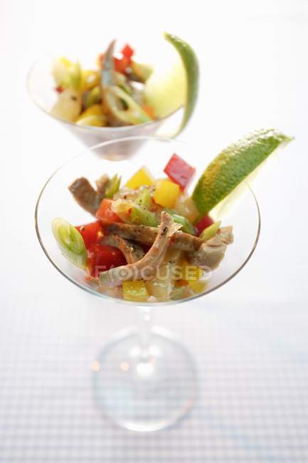 Экзотический овощной салат — стоковое фото