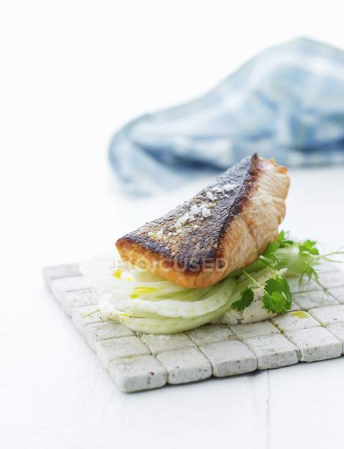 Fried fish sandwich — Stock Photo