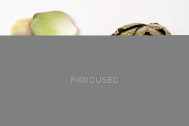 Carciofo fresco con foglie — Foto stock