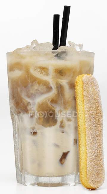 Cola with vanilla ice cream — Stock Photo
