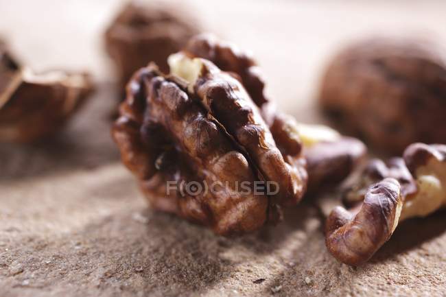 Raw unshelled Walnuts — Stock Photo