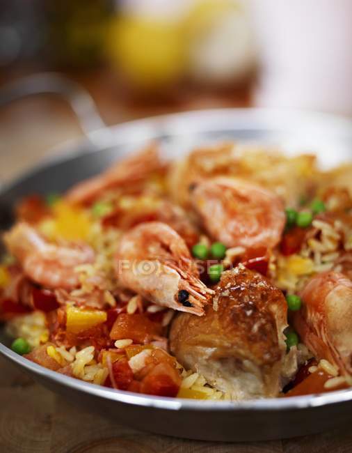 Paella rice dish — Stock Photo