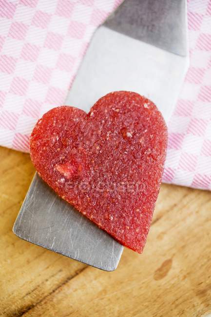 Strawberry jelly heart — Stock Photo