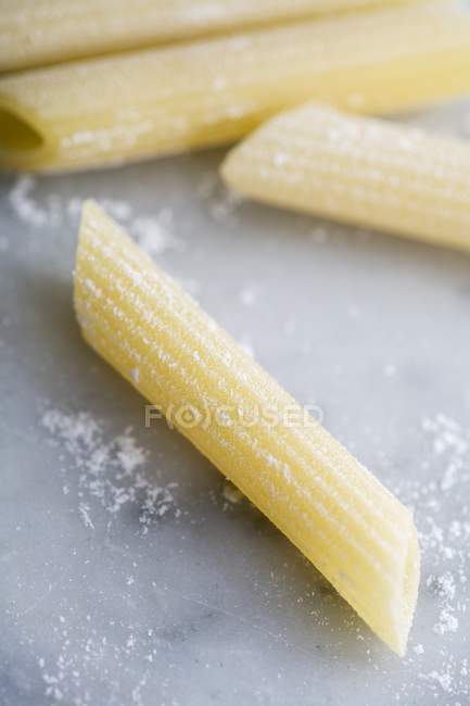 Penne fresche Rigate la pasta — Foto stock