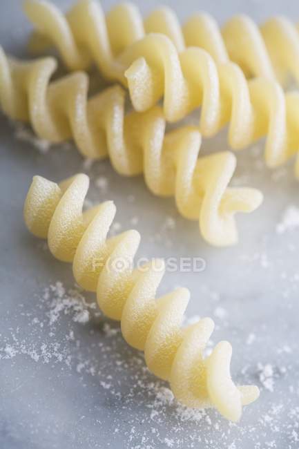 Fresh fusilli pasta — Stock Photo