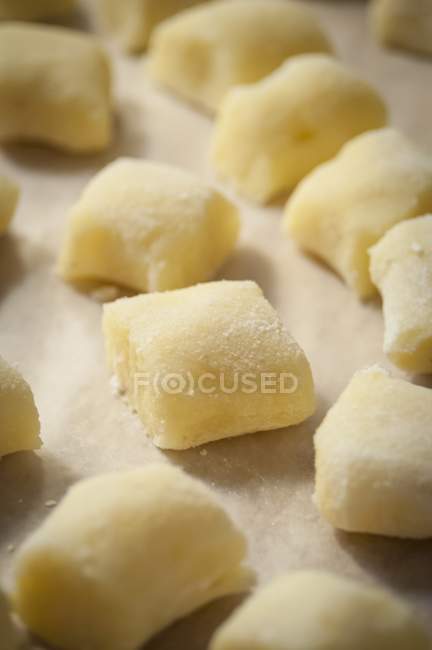 Uncooked potato gnocchi — Stock Photo