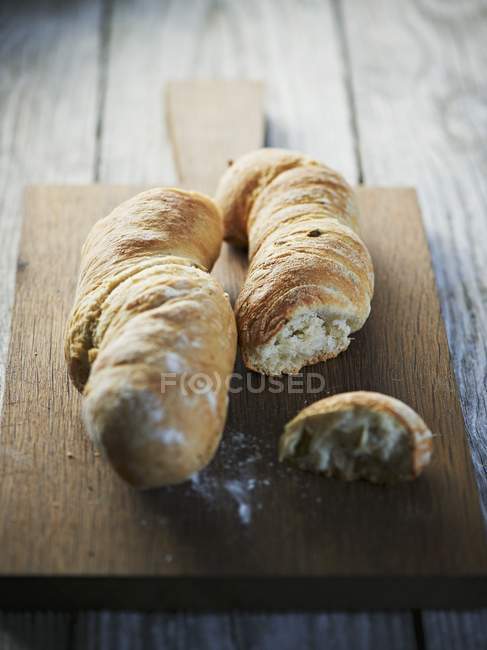 Olive chiabatta loaves — Stock Photo