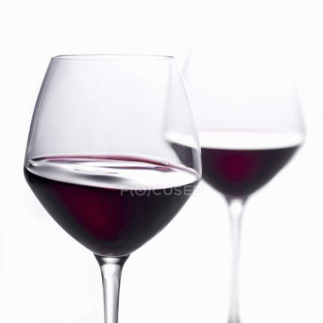 Copos de vinho tinto — Fotografia de Stock
