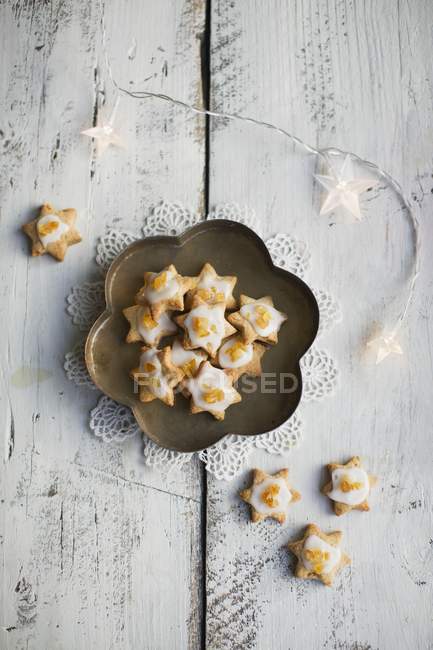 Orange and cinnamon cookies for Christmas — Stock Photo