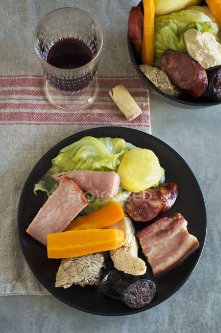 Mixed boiled meat — Stock Photo