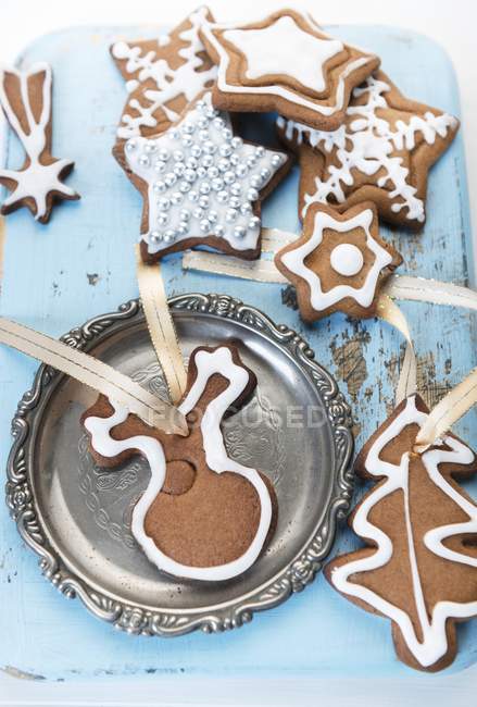 Various gingerbread biscuits — Stock Photo