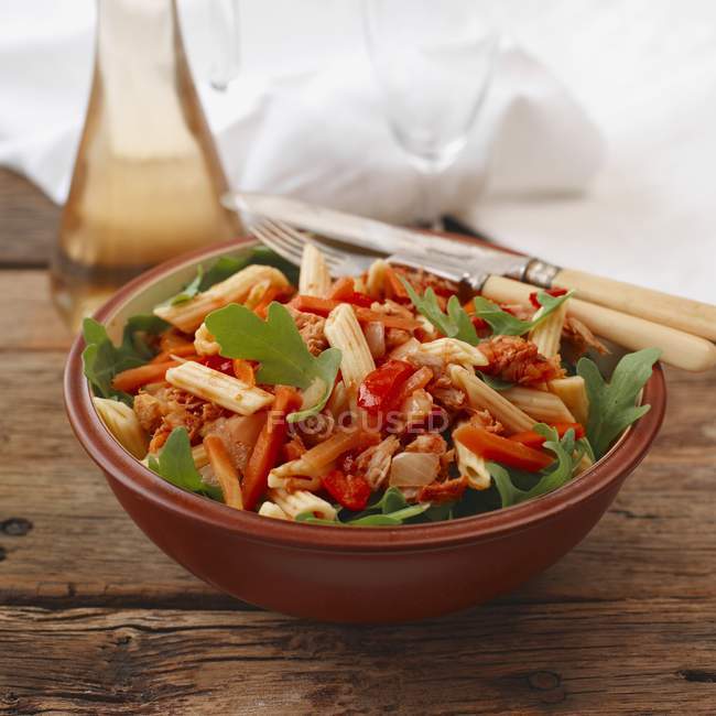 Tuna pasta salad — Stock Photo